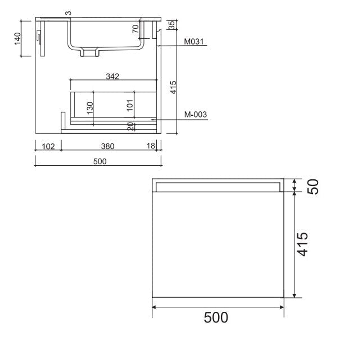 Belbagno Rimini 1000mm Wall- Hung Vanity Inc Basin