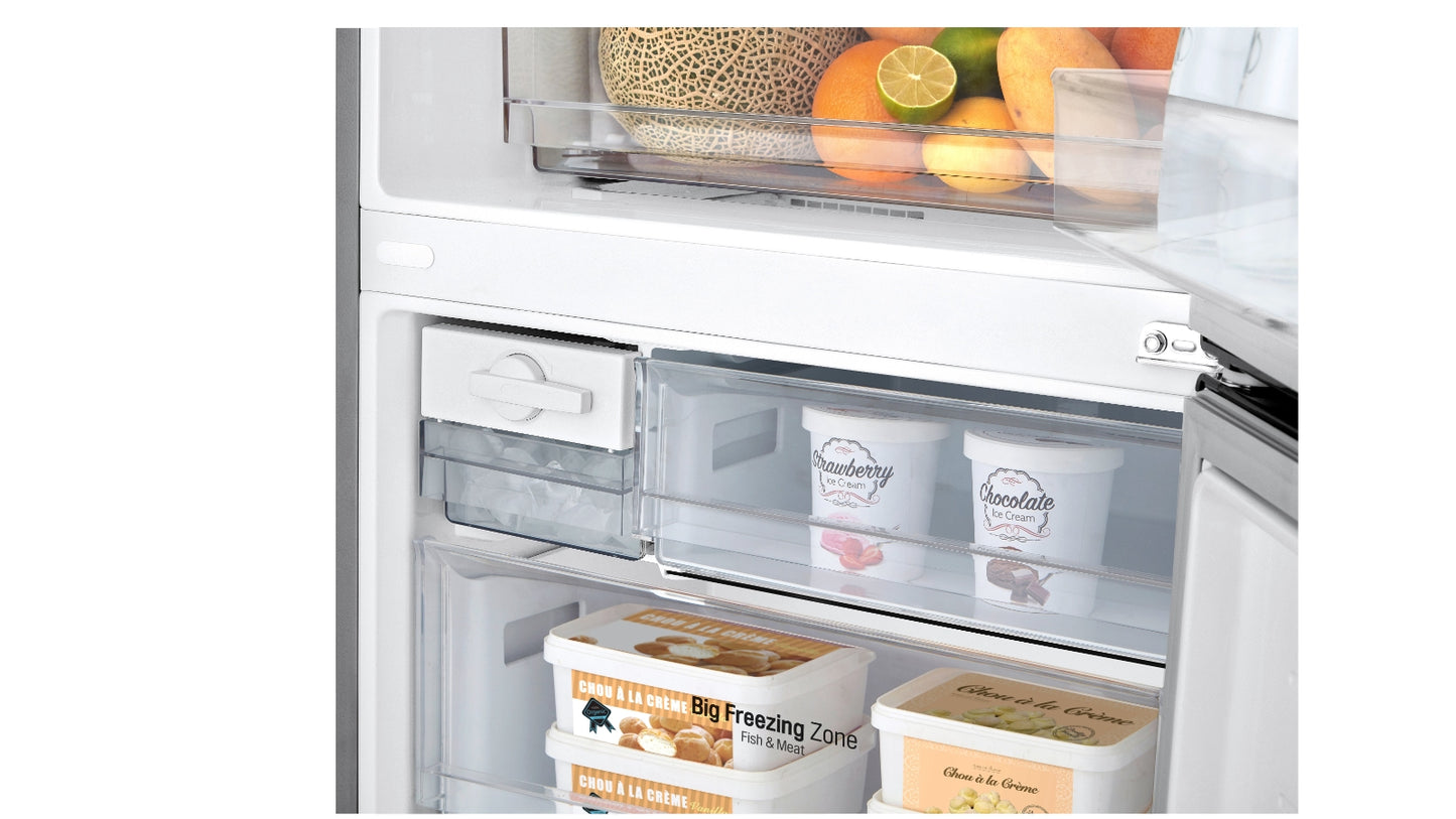 LG 420L Bottom Mount Fridge with Door Cooling - Dark Graphite - Reno Spares
