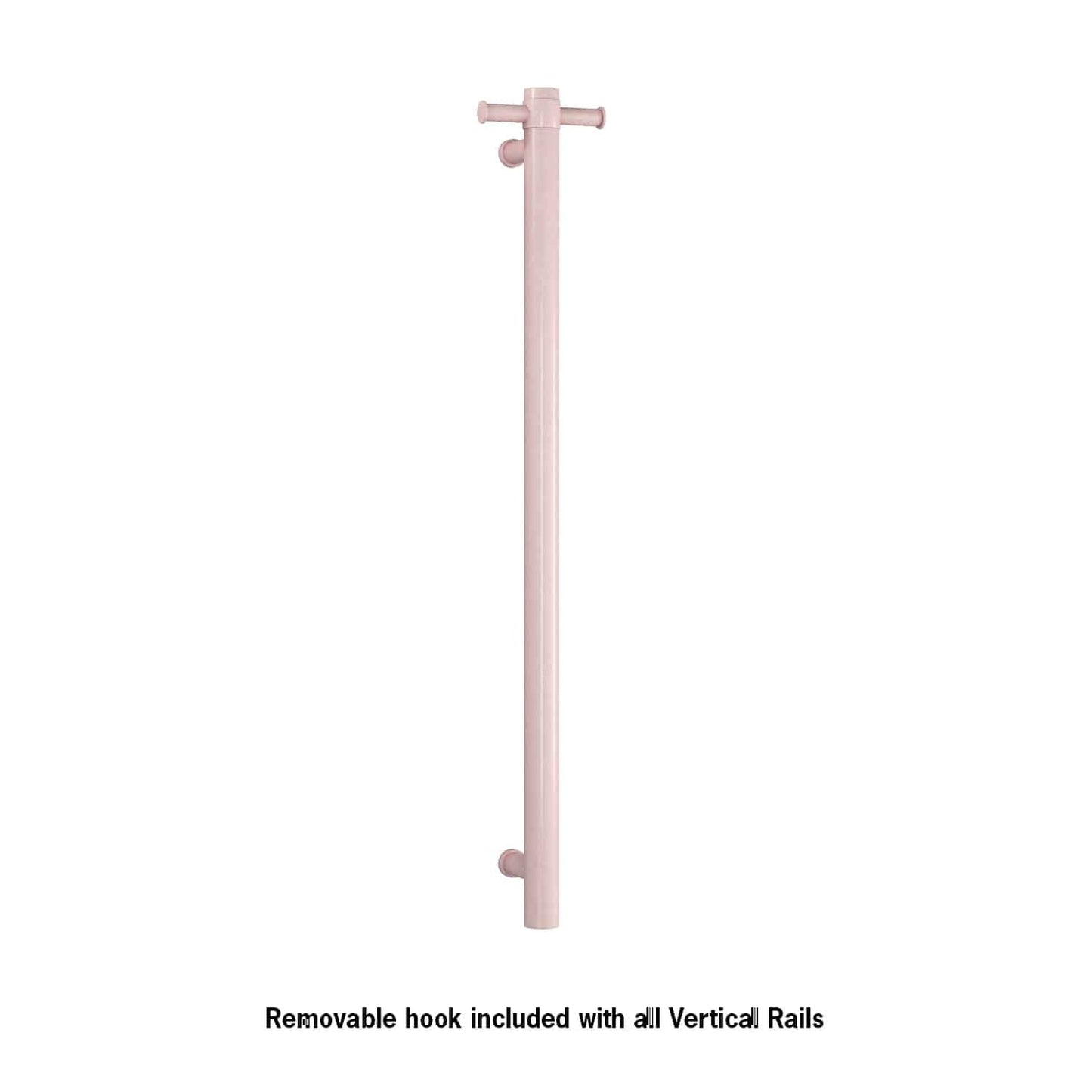 Thermorail Straight/Round 12Volt Vertical Bar 900X142X100MM 26Watts With Optional Hook - Dusty Pink - Reno Spares