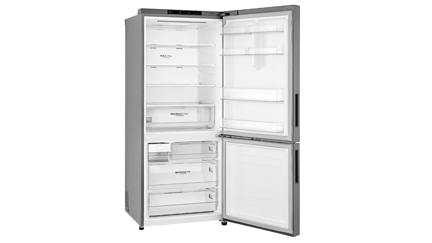 LG 420L Bottom Mount Fridge with Door Cooling - Dark Graphite - Reno Spares