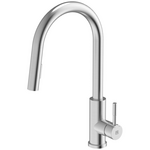 Gareth Ashton Goose Neck Pull Out Kitchen Mixer Tap Brushed Steel KTA045-BR