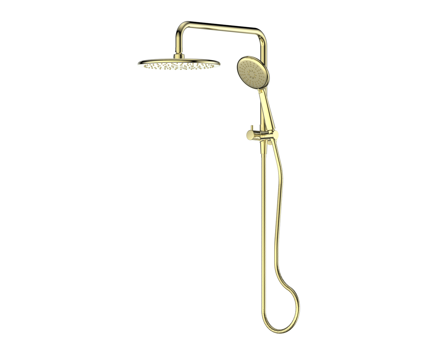 Rocco Short Twin Rail Shower - Pvd Brushed Brass