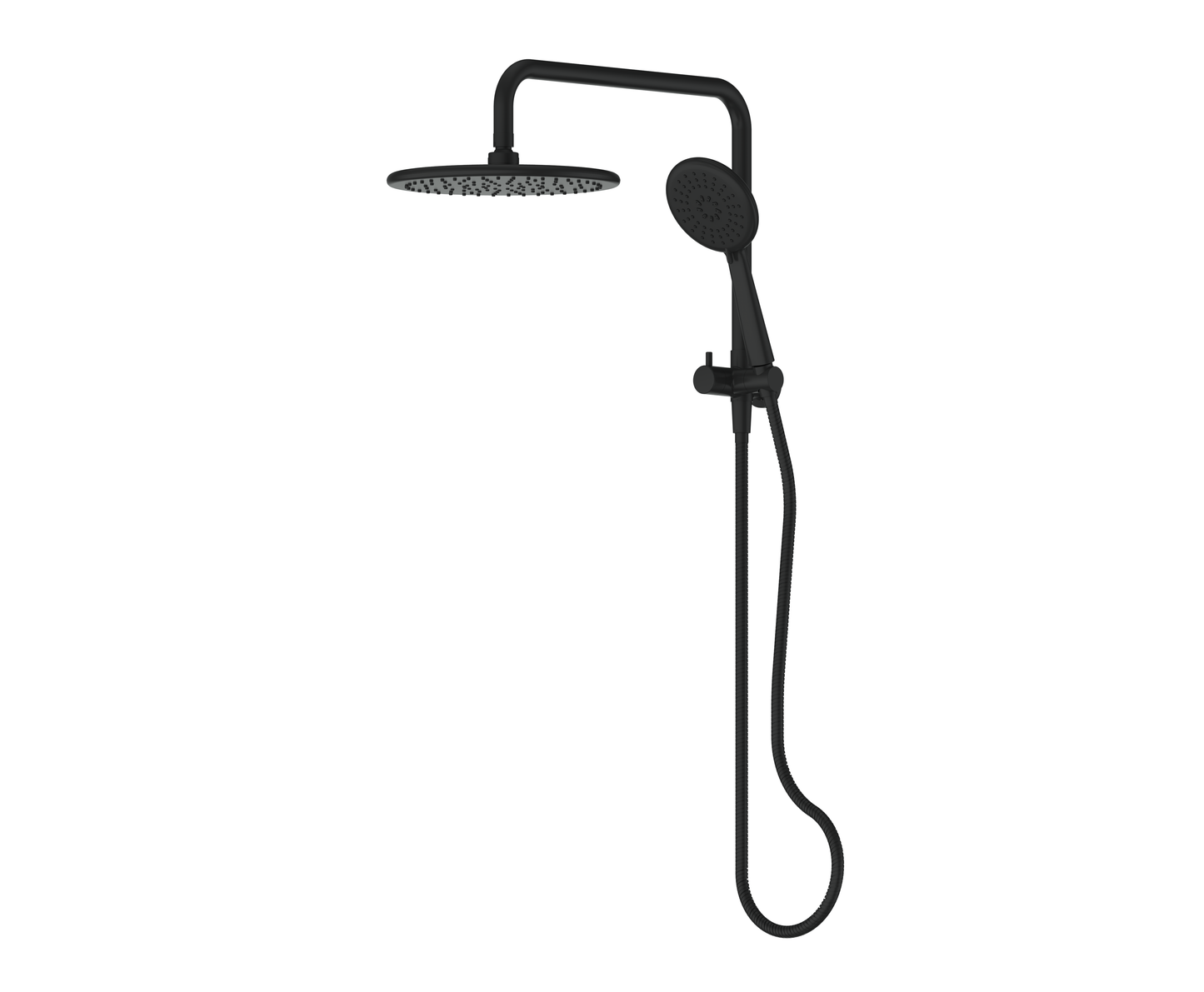 Rocco Short Twin Rail Shower - Matte Black