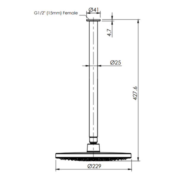 Optima Ceiling Shower - Reno Spares