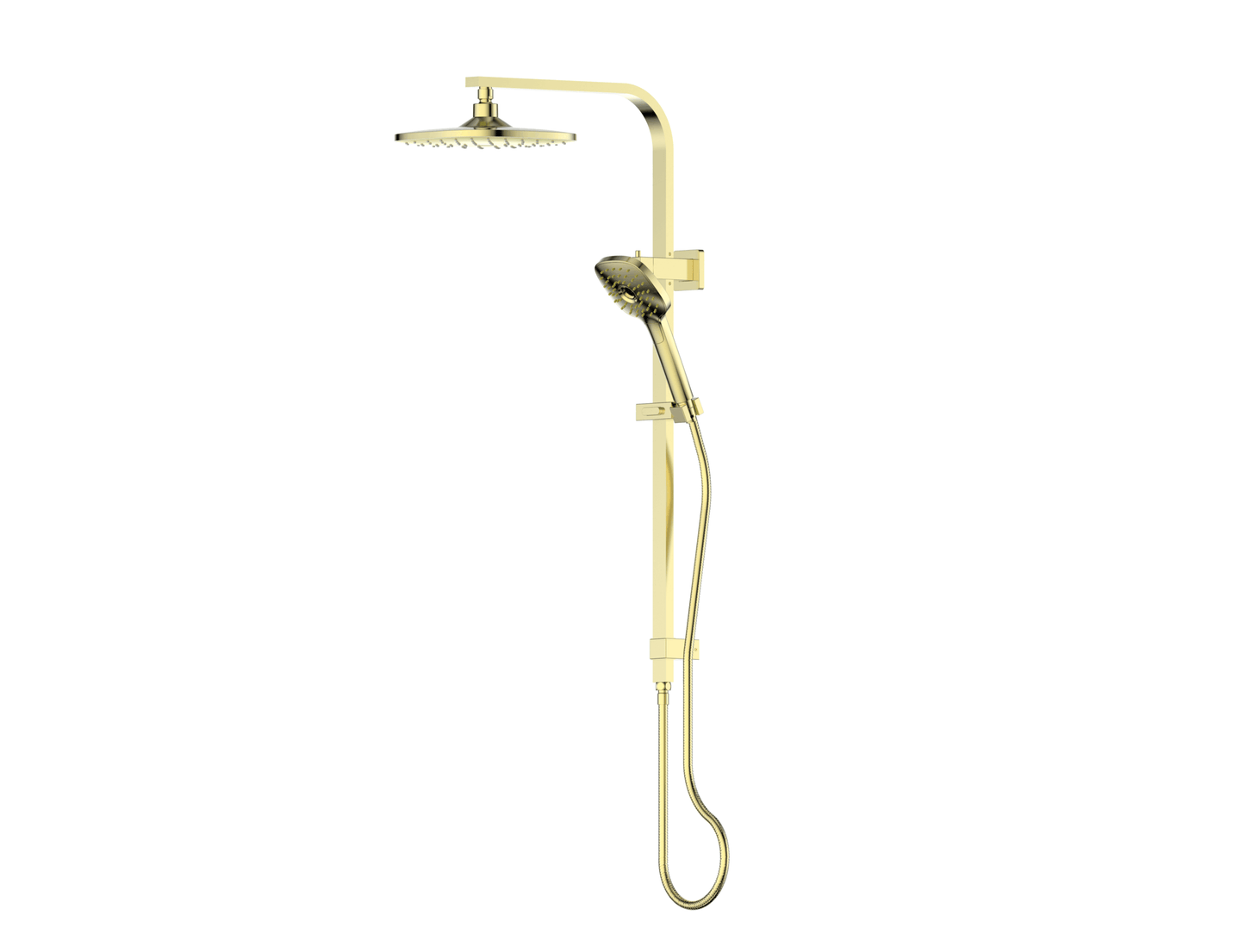 Corban Twin Rail Shower - Pvd Brushed Brass