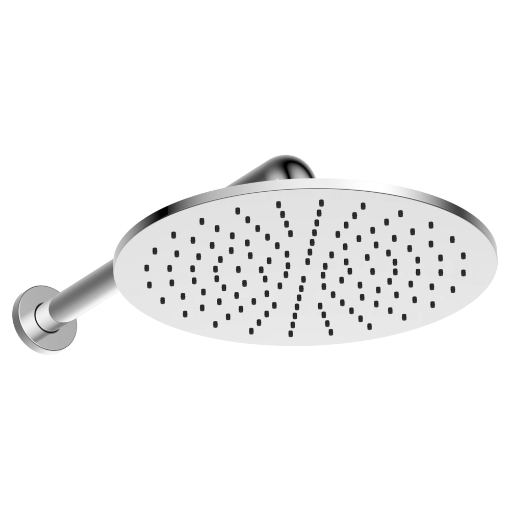 Brass Round Horizontal Shower 300mm - Black