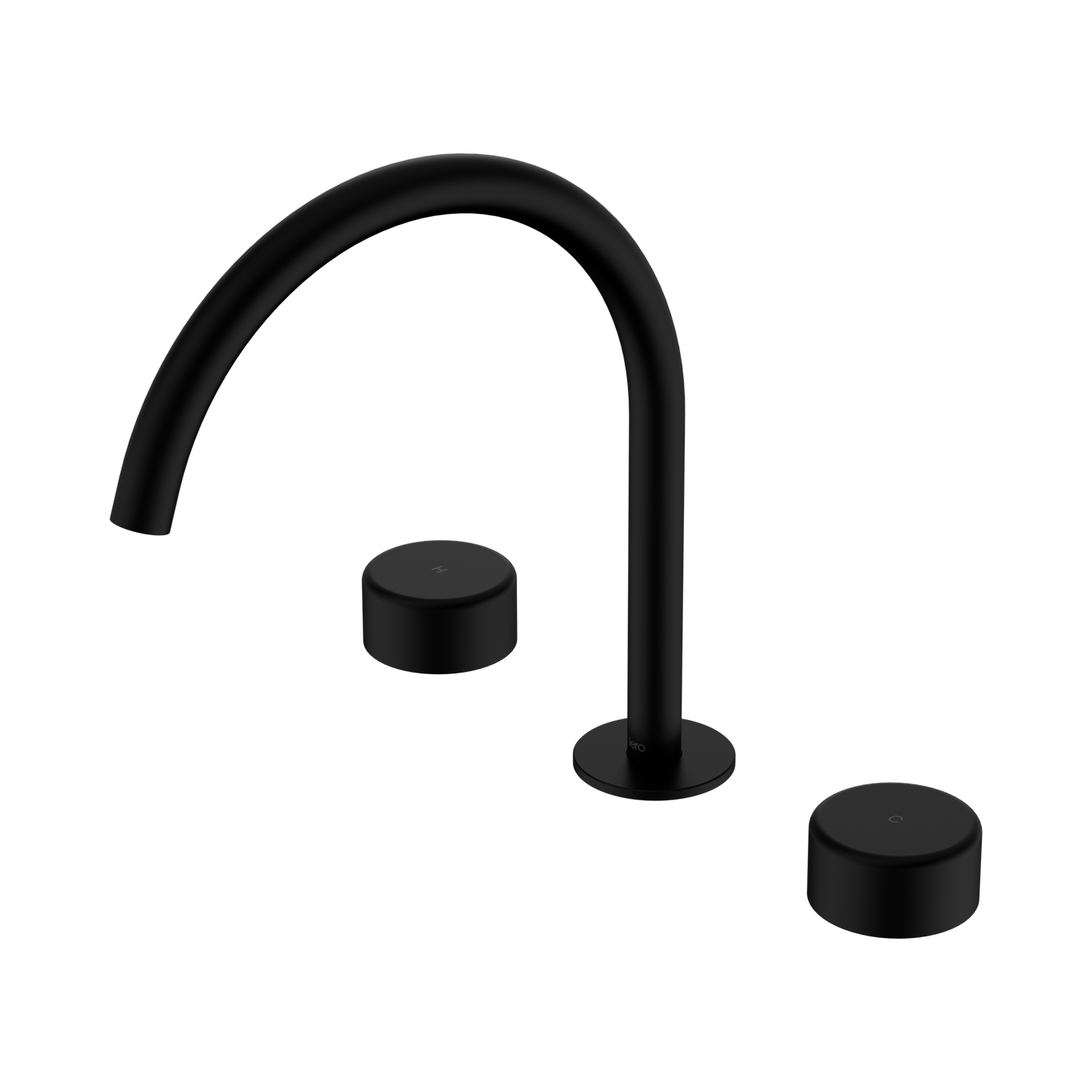 Serenity Bath/Kitchen Set Arc Spout With Metal Handle Matte Black