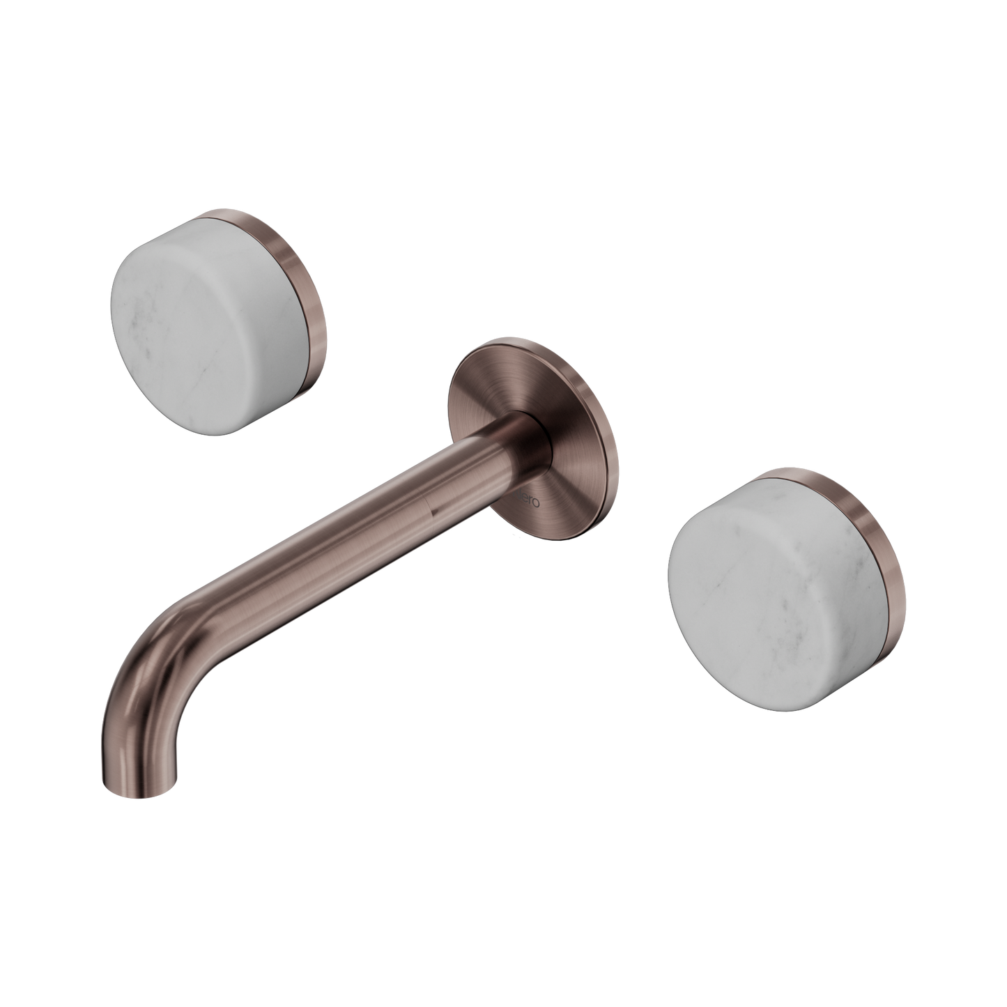 Serenity Wall Basin Set 160mm Spout With Carrara Handle Brushed Bronze
