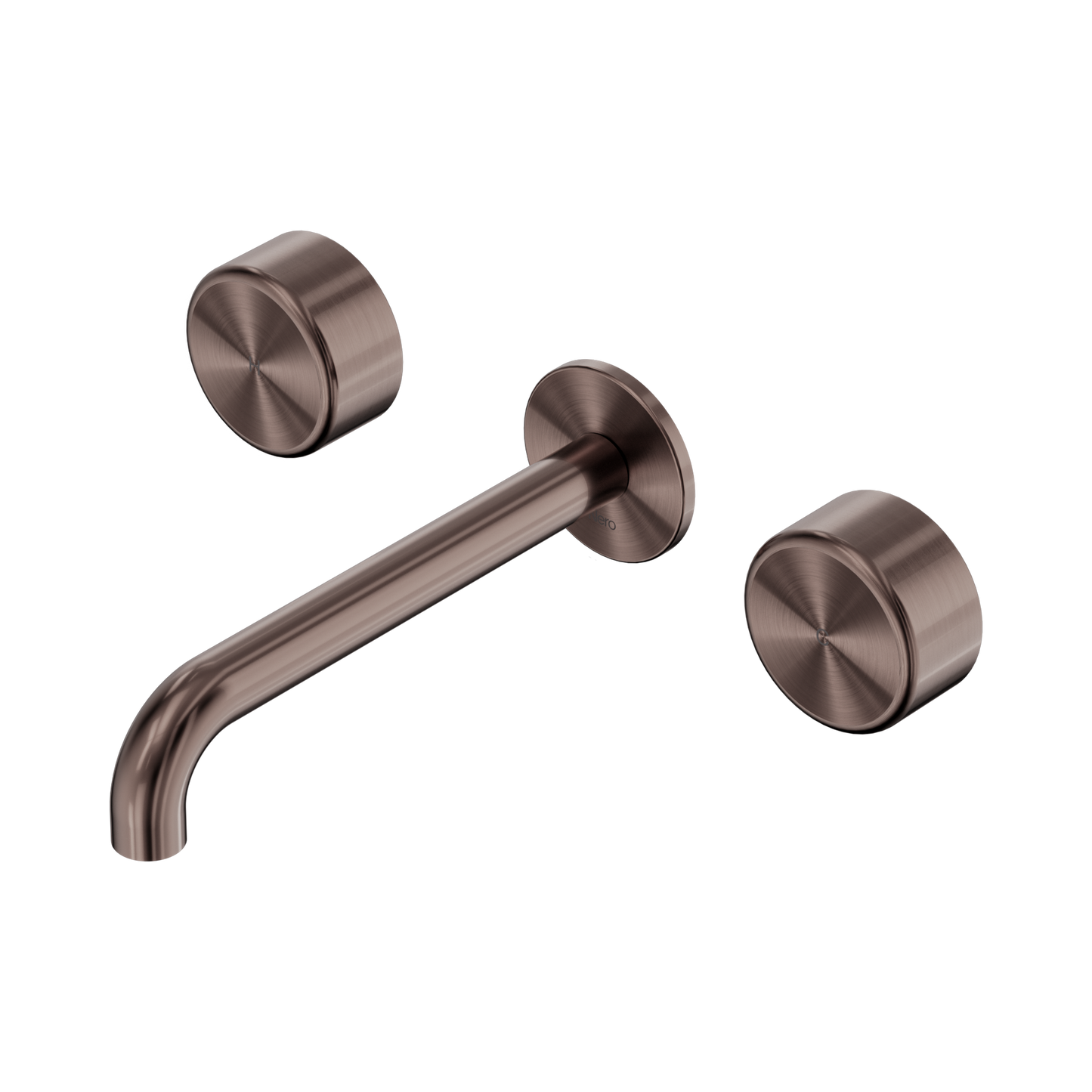 Serenity Wall Basin Set 185mm Spout With Metal Handle Brushed Bronze