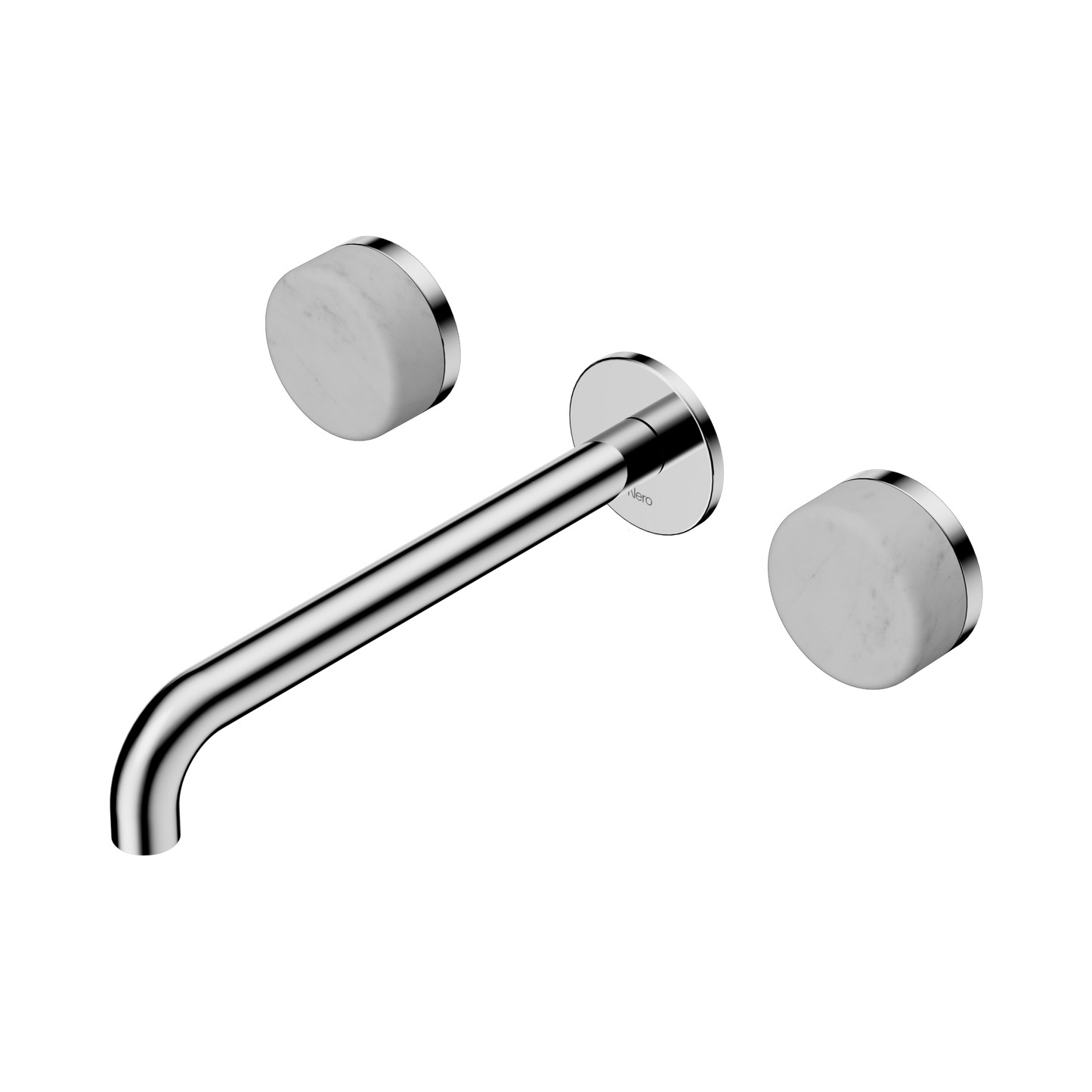 Serenity Wall Basin Set 220mm Spout With Carrara Handle Chrome