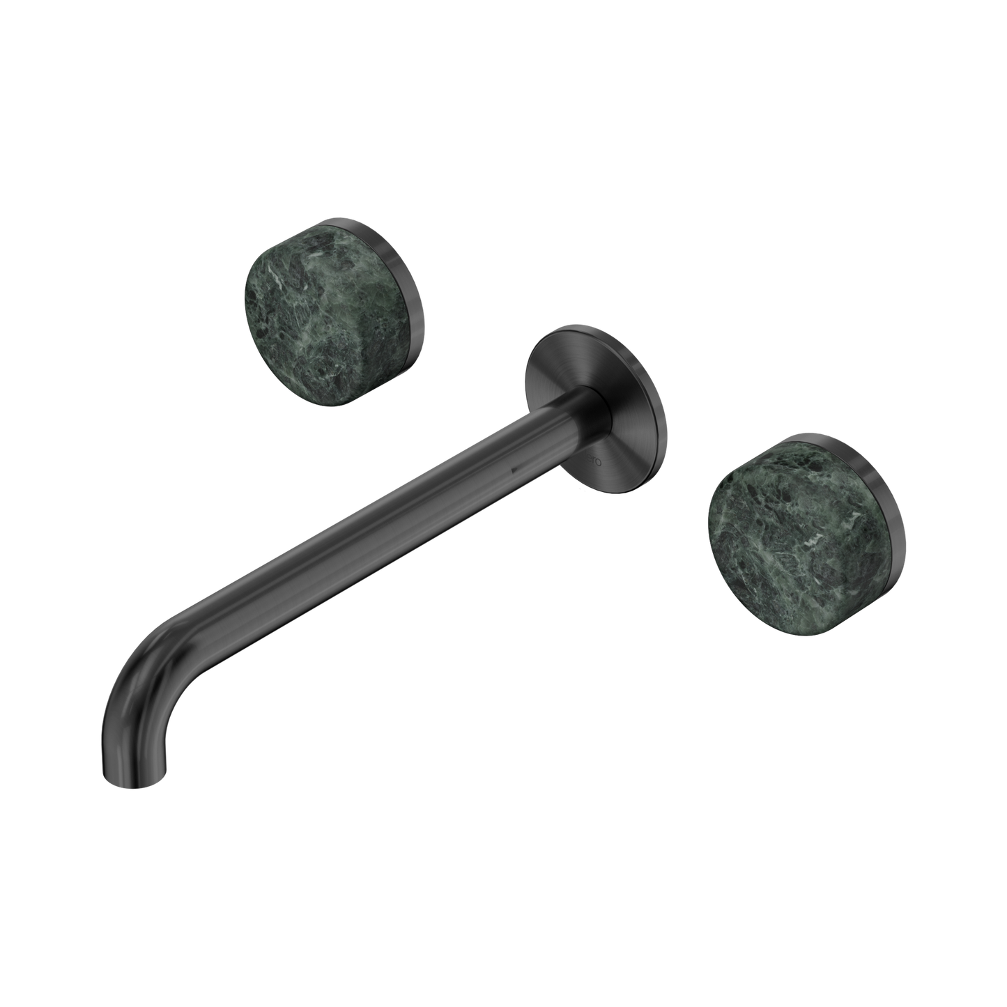 Serenity Wall Basin Set 220mm Spout With Verde Alpi Handle Gun Metal