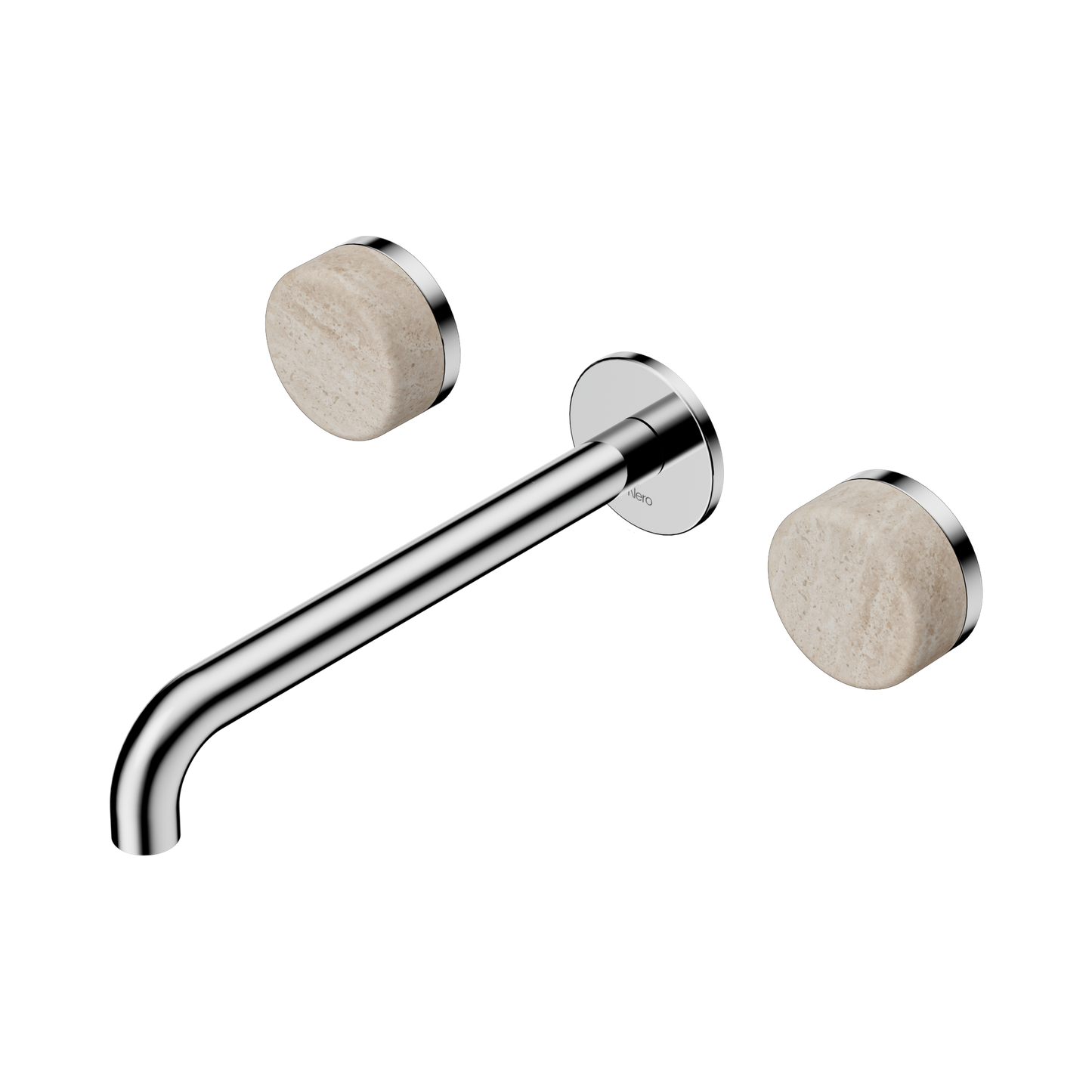 Nero Serenity 24D049CH Wall Basin Set 220mm Spout With Rome Travertine Handle 5 Star / 5LPM