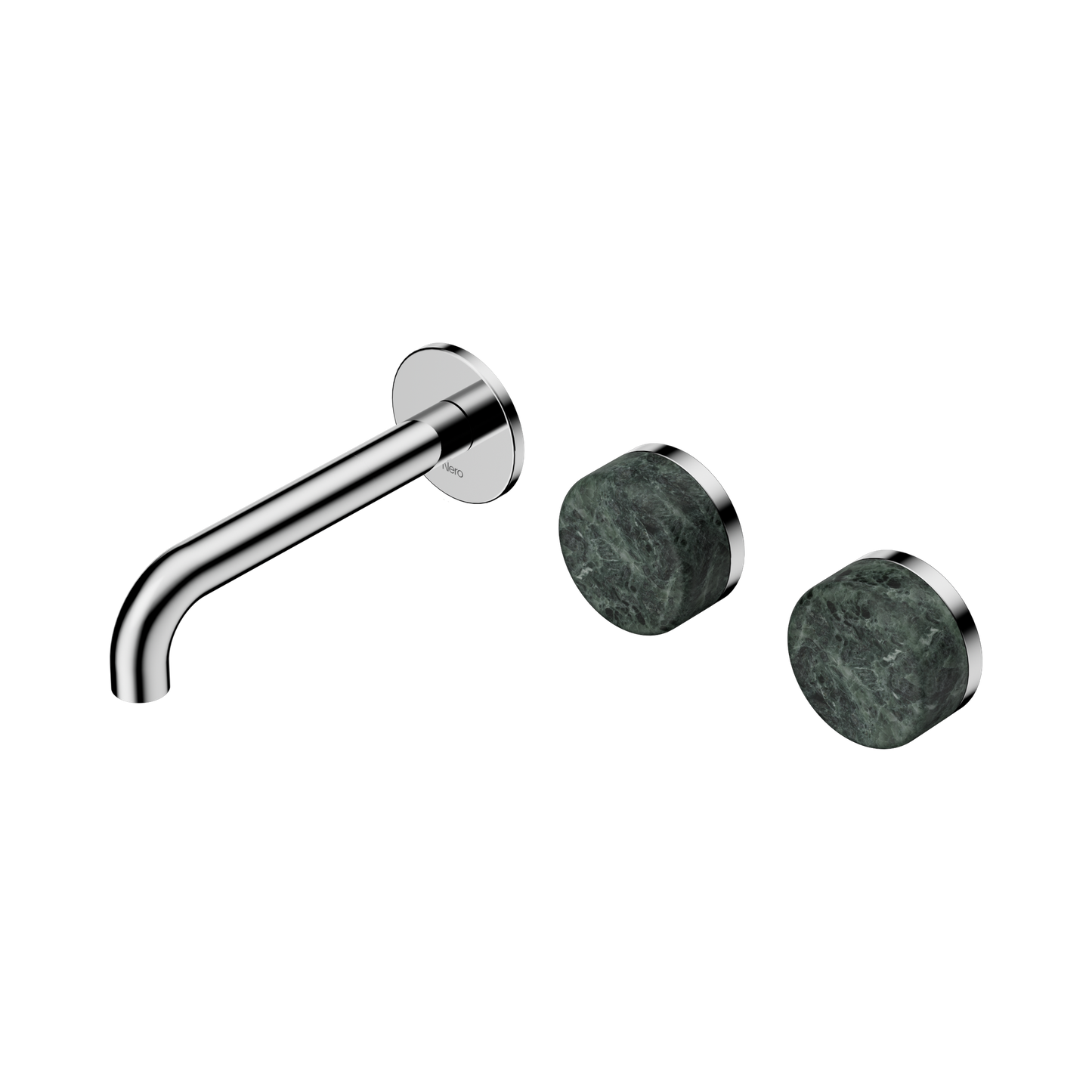 Serenity Wall Basin Set 160mm Offset Spout With Verde Alpi Handle Chrome