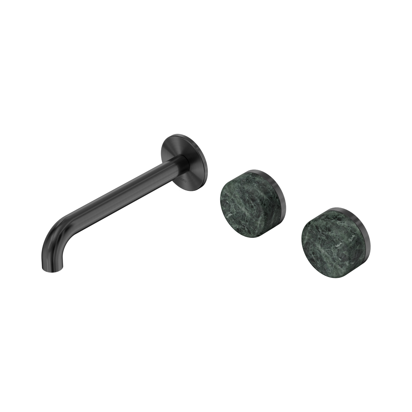 Nero Serenity 24D060GM Wall Basin Set 185mm Offset Spout With Verde Alpi Handle Gun Metal 5 Star / 5LPM