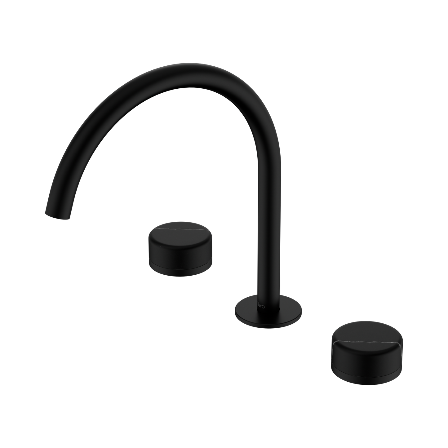 Serenity Bath/Kitchen Set Arc Spout With Marquina Black Handle Matte Black