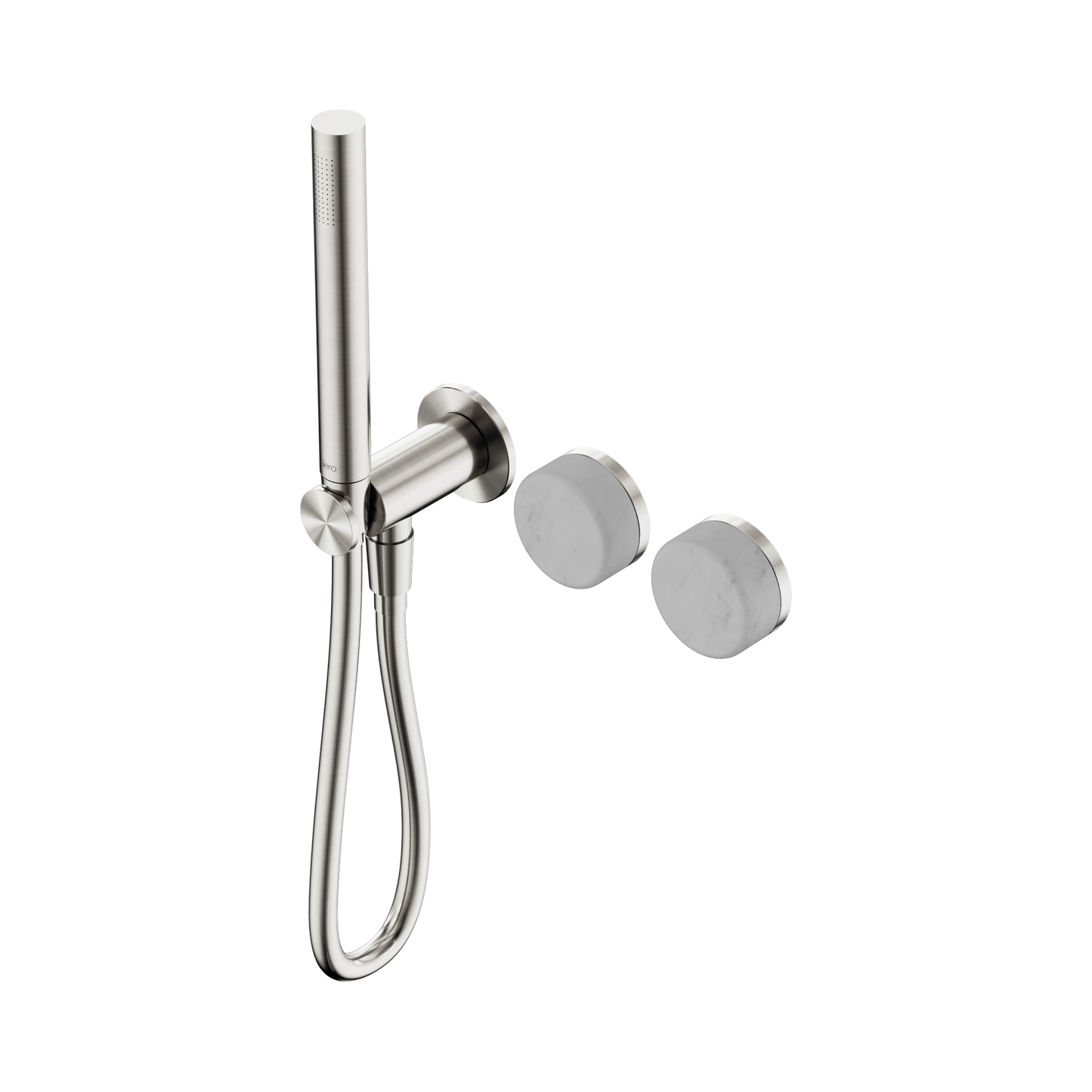 Serenity Progressive Shower System With Carrara Handle And Slim Shower Brushed Nickel