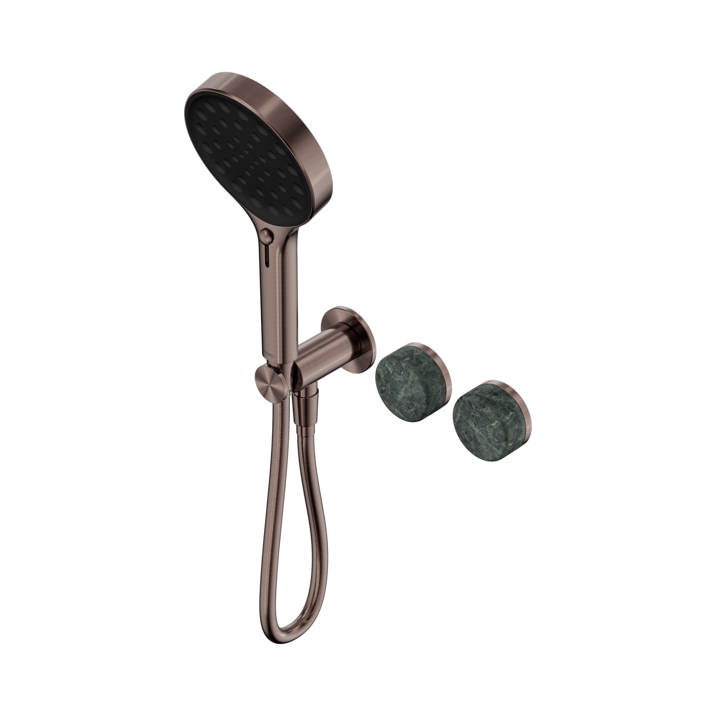 Serenity Progressive Shower System With Verde Alpi Handle And Serenity Hand Shower Brushed Bronze