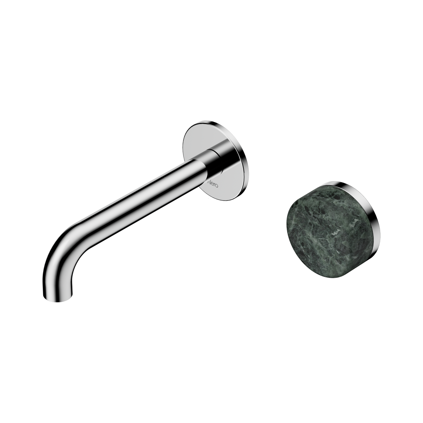 Serenity Progressive Wall Basin Mixer 160mm Spout With Verde Alpi Handle Chrome