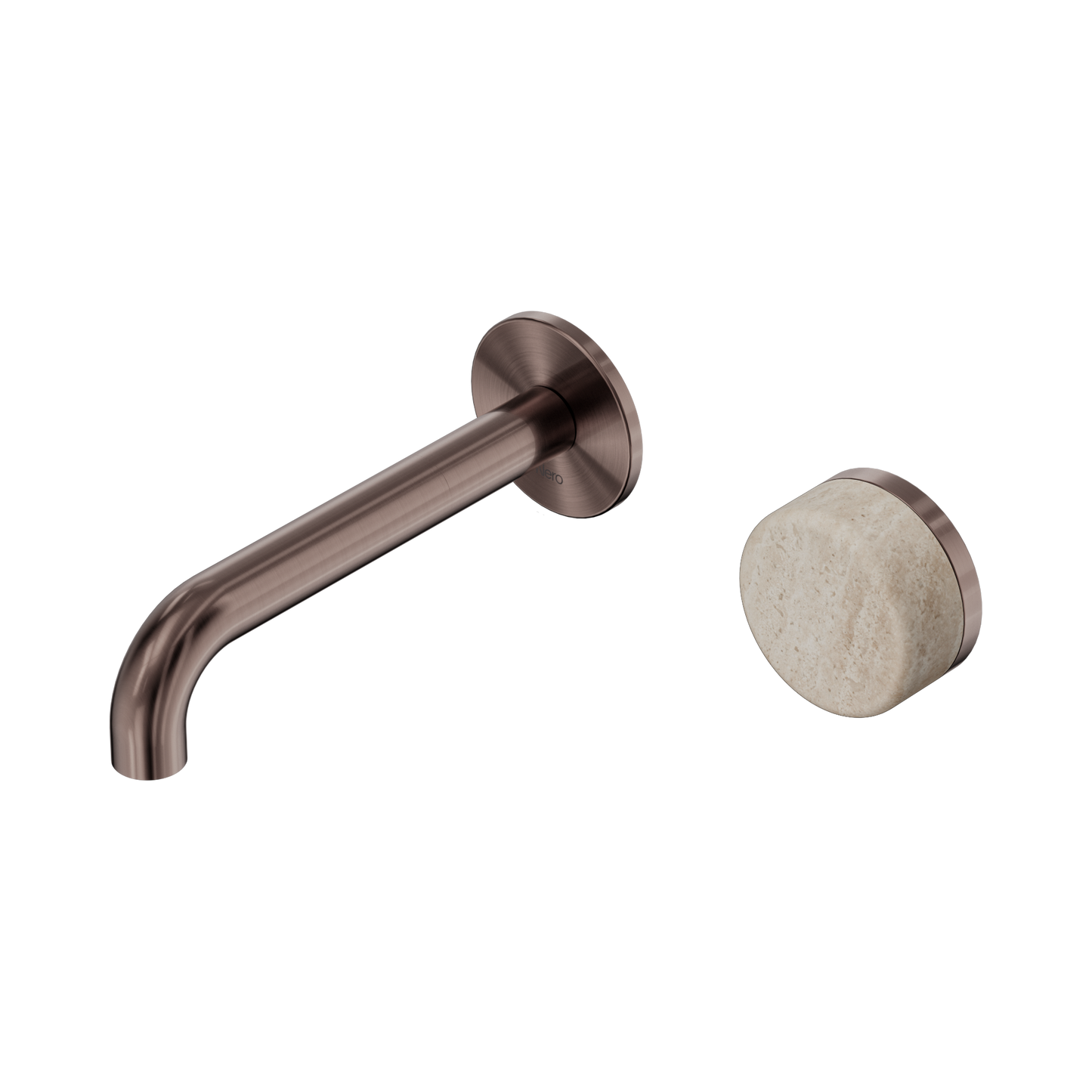 Nero Serenity 24E063BZ Progressive Wall Basin Mixer 160mm Spout With Rome Travertine Handle 5 Star / 5LPM