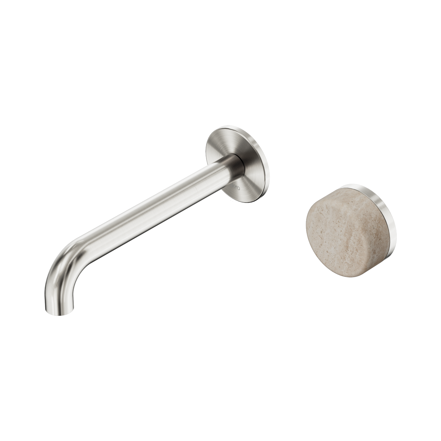 Nero Serenity 24E069BN Progressive Wall Basin Mixer 185mm Spout With Rome Travertine Handle 5 Star / 5LPM