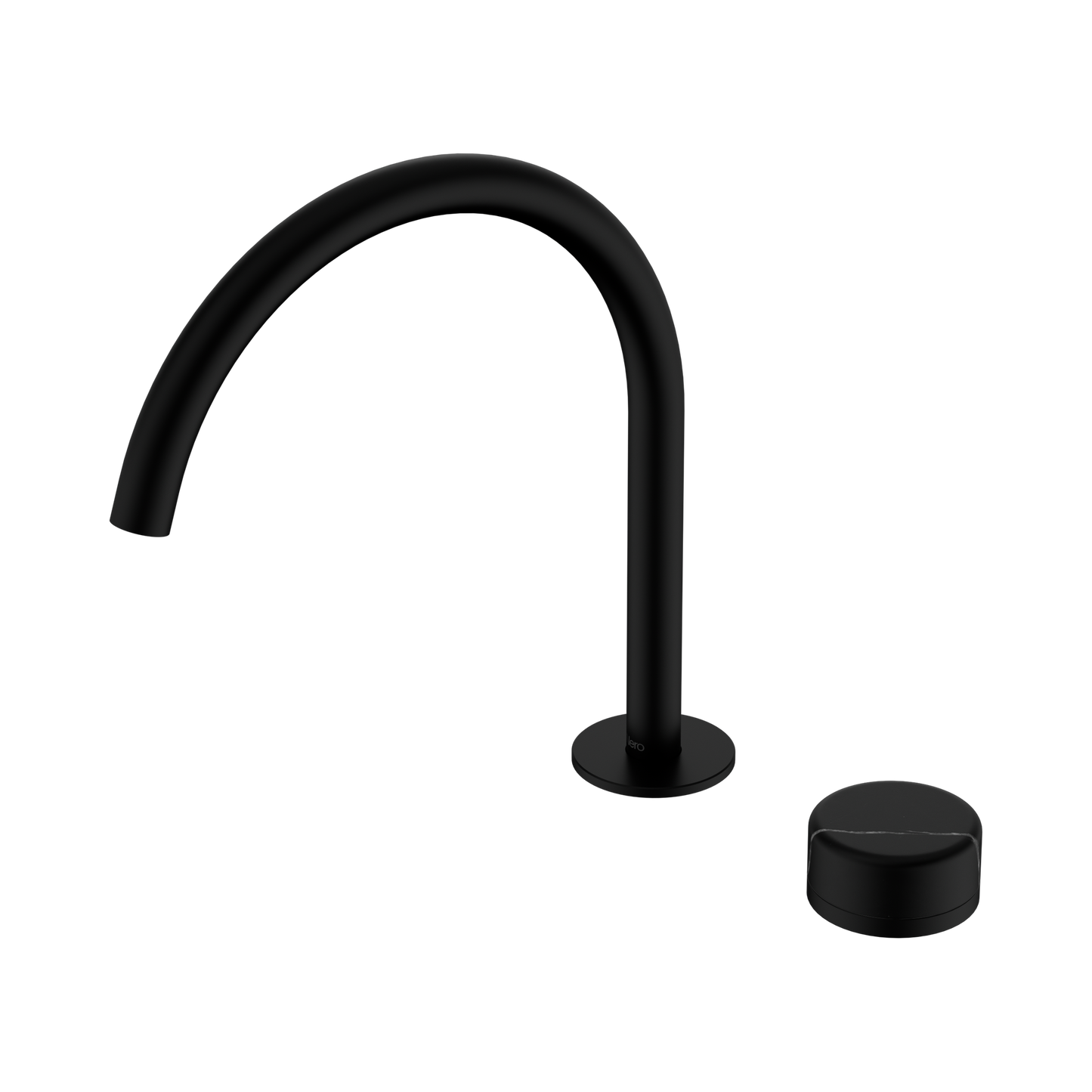 Serenity Progressive Bath/Kitchen Mixer Arc Spout With Marquina Black Handle Matte Black