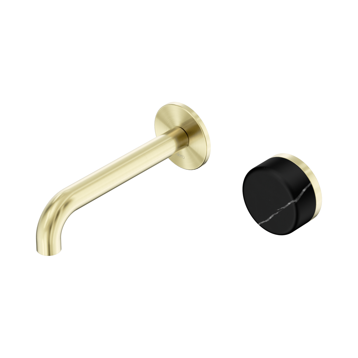 Nero Serenity 24E138BG Progressive Wall Basin Mixer 160mm Spout With Marquina Handle Brushed 5 Star / 5LPM