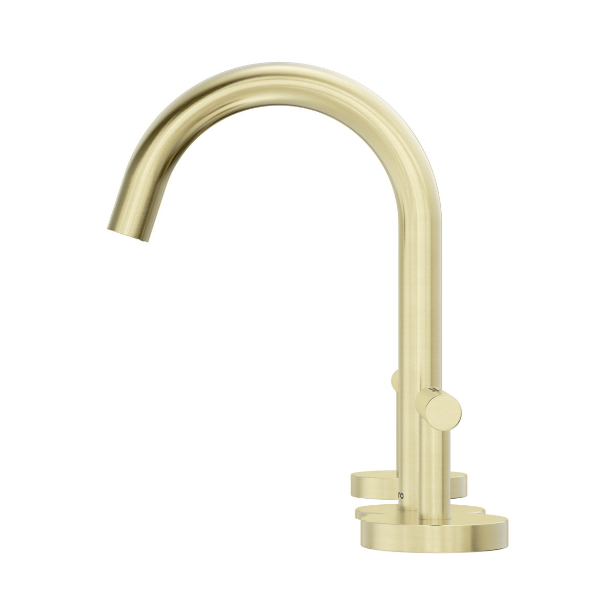 Mecca Lever Basin Set Arc Spout Brushed Gold