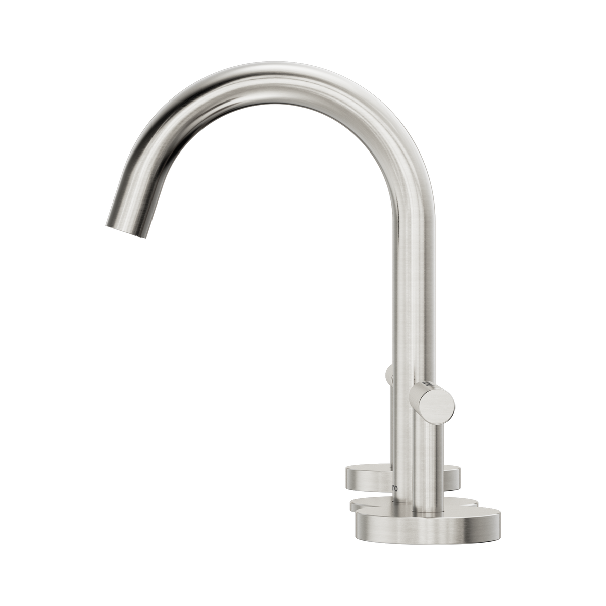 Mecca Lever Basin Set Arc Spout Brushed Nickel