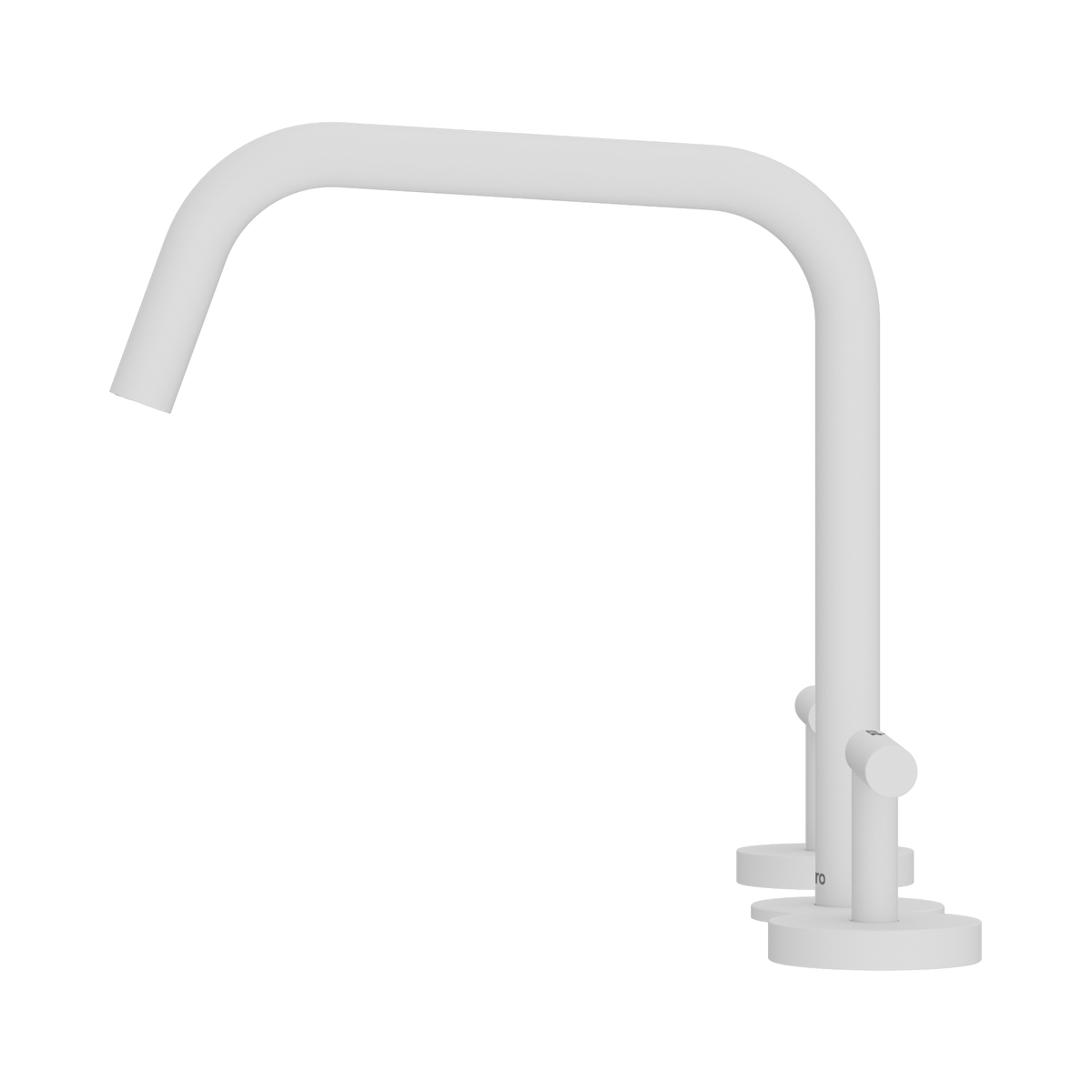 Mecca Lever Bath/Kitchen Set Edge Spout II Matte White