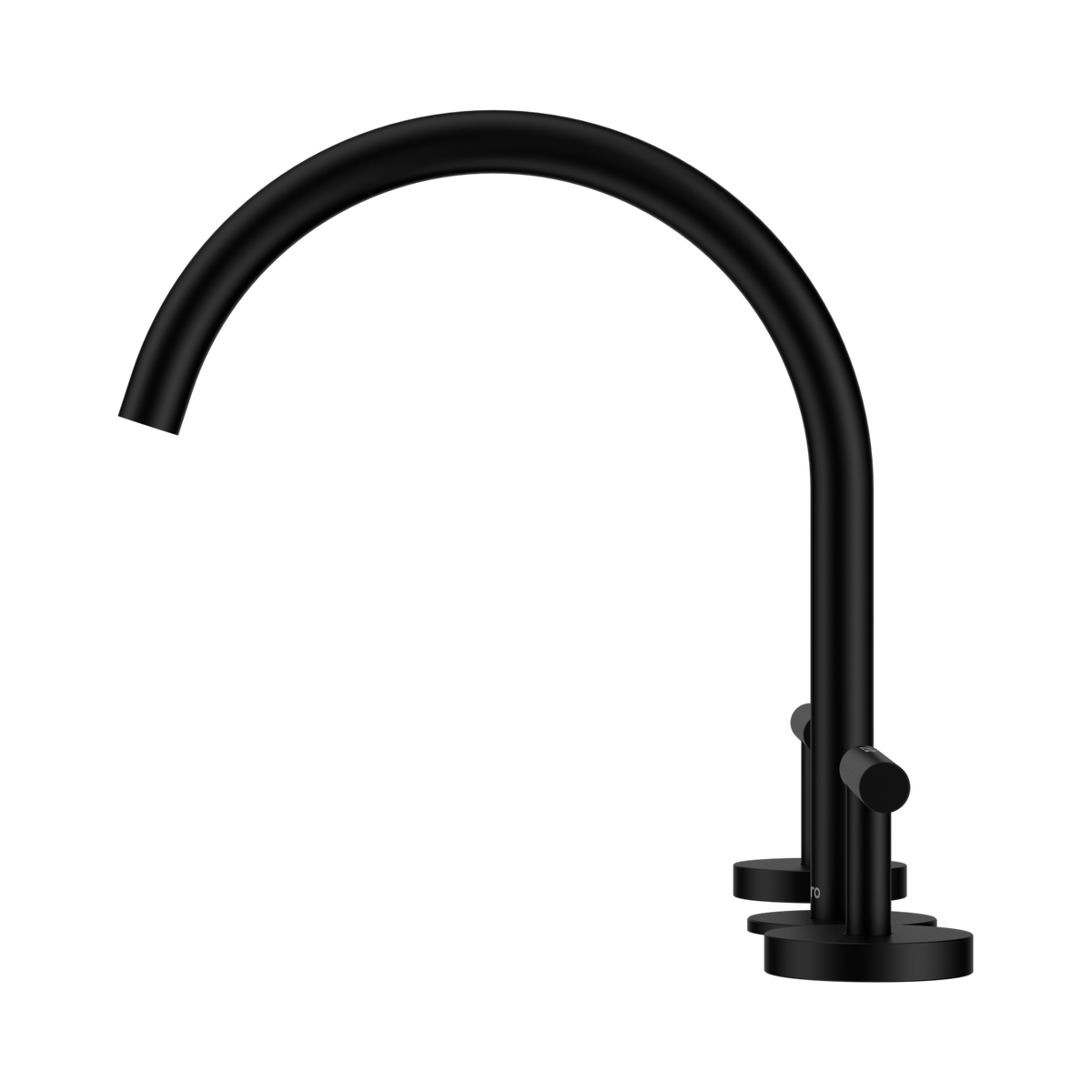 Mecca Lever Bath/Kitchen Set Arc Spout Matte Black