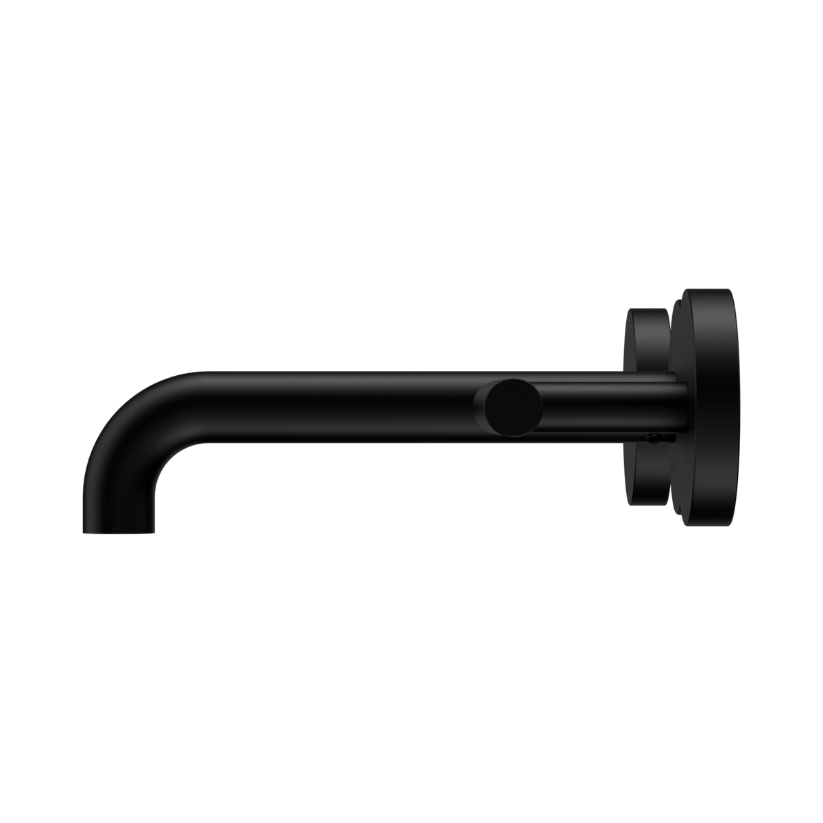 Mecca Lever Wall Basin/Bath Set 160mm Spout Matte Black