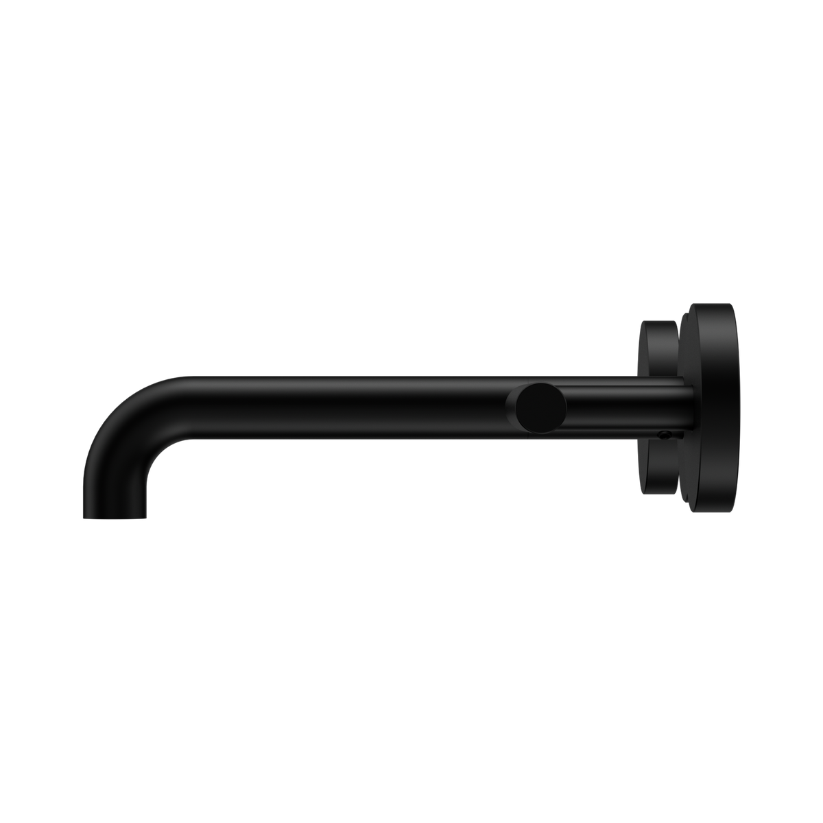 Mecca Lever Wall Basin/Bath Set 185mm Spout Matte Black