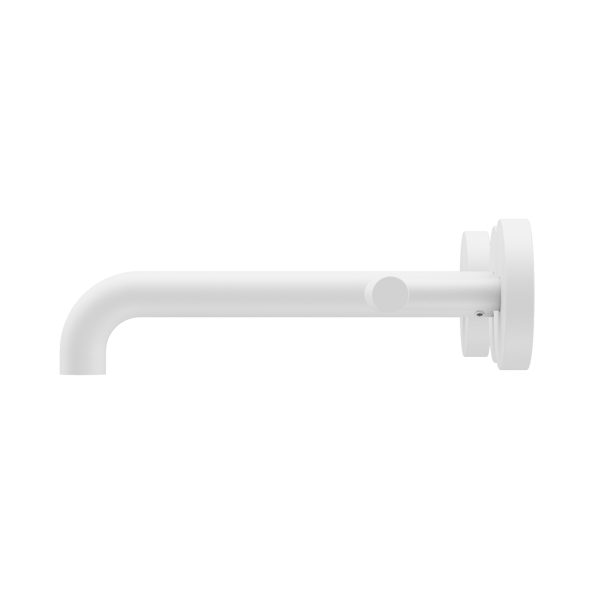 Mecca Lever Wall Basin/Bath Set 185mm Spout Matte White