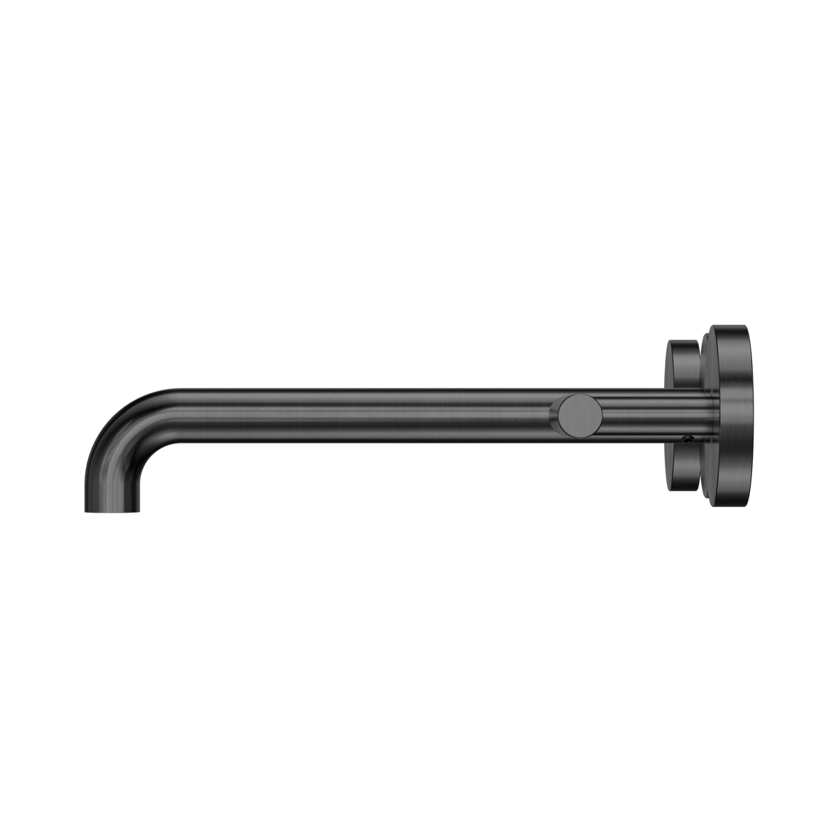 Mecca Lever Wall Basin/Bath Set 220mm Spout Gun Metal