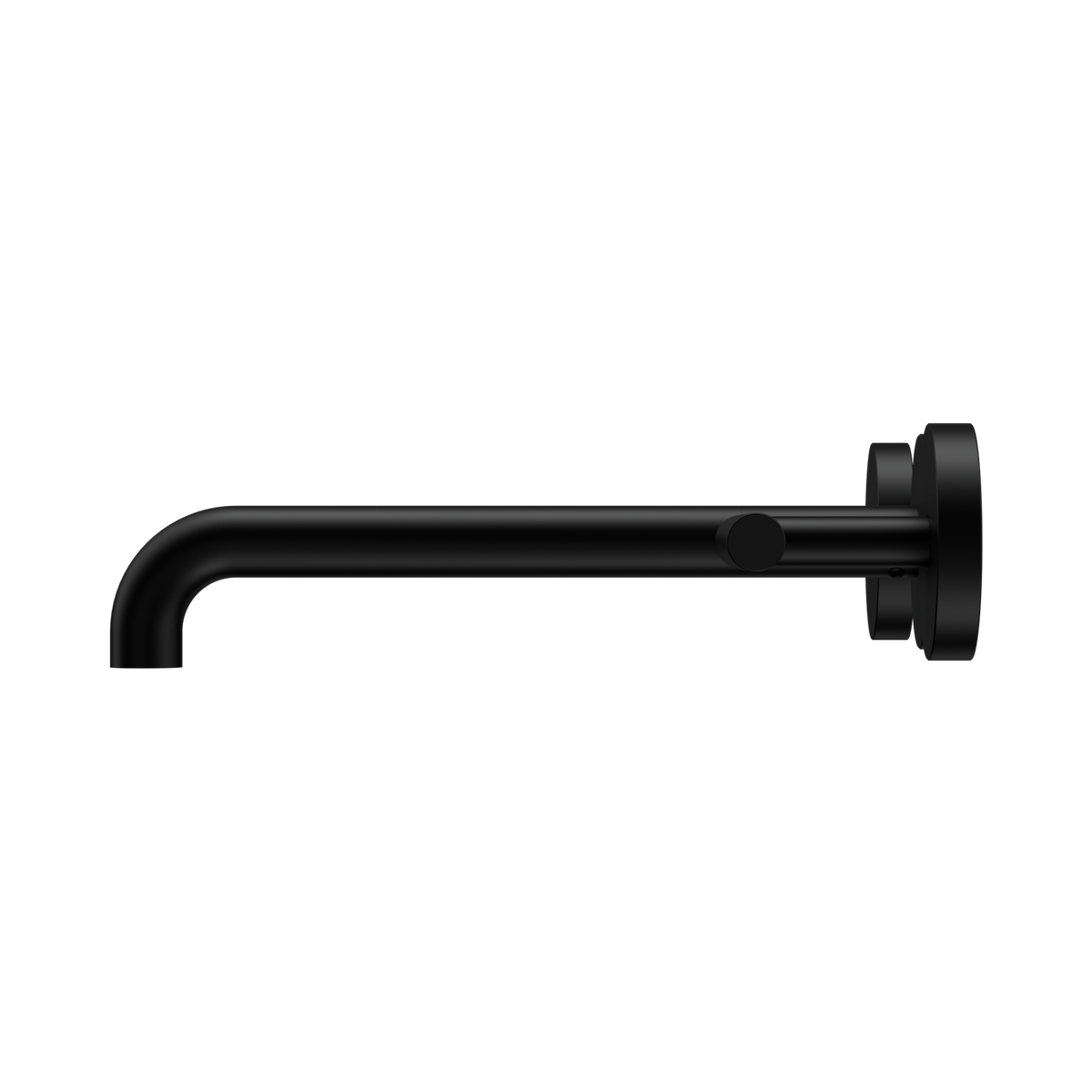 Mecca Lever Wall Basin/Bath Set 220mm Spout Matte Black