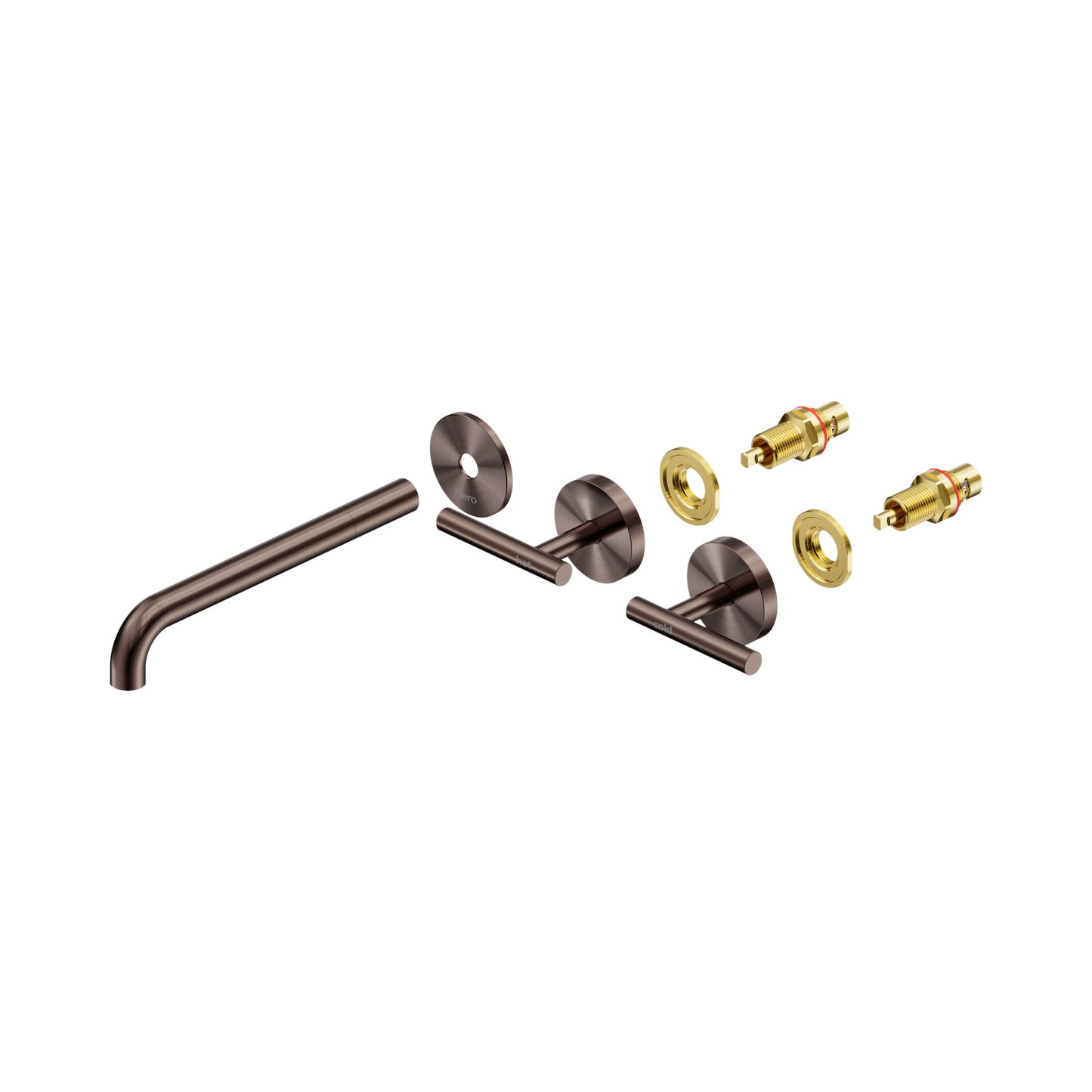 Mecca Lever Wall Basin/Bath Set 220mm Spout Trim kits Only Brushed Bronze