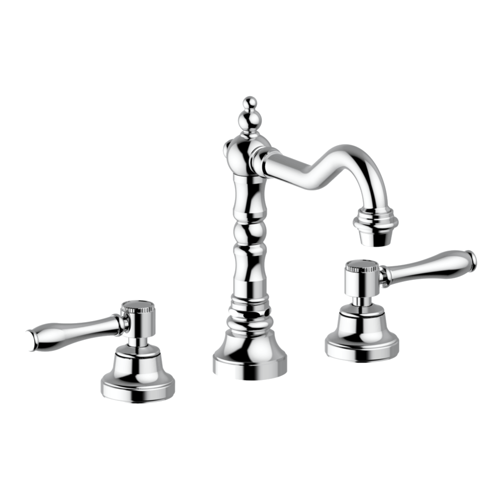 Provincial 3 Piece Basin Set with Lever Handles - Black Brushed Nickel