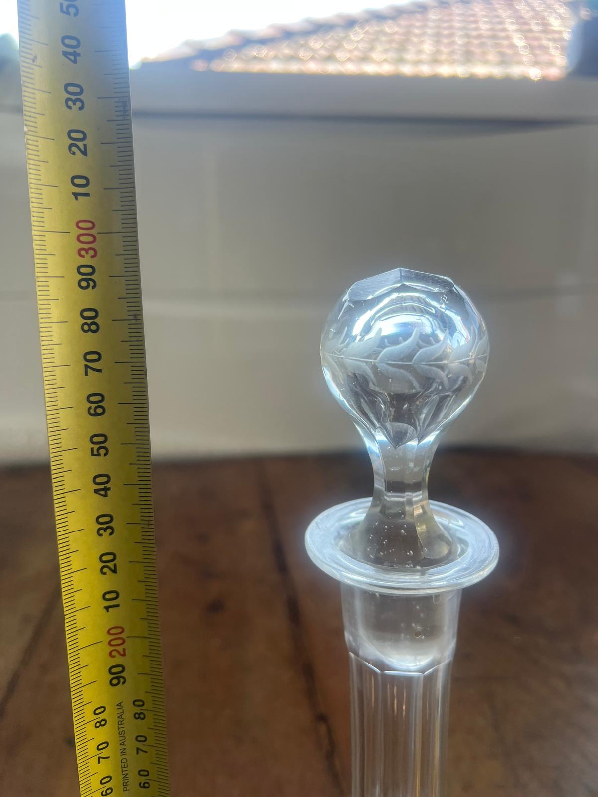Antique Whiskey & Brandy Decanter - with Labels - Reno Spares