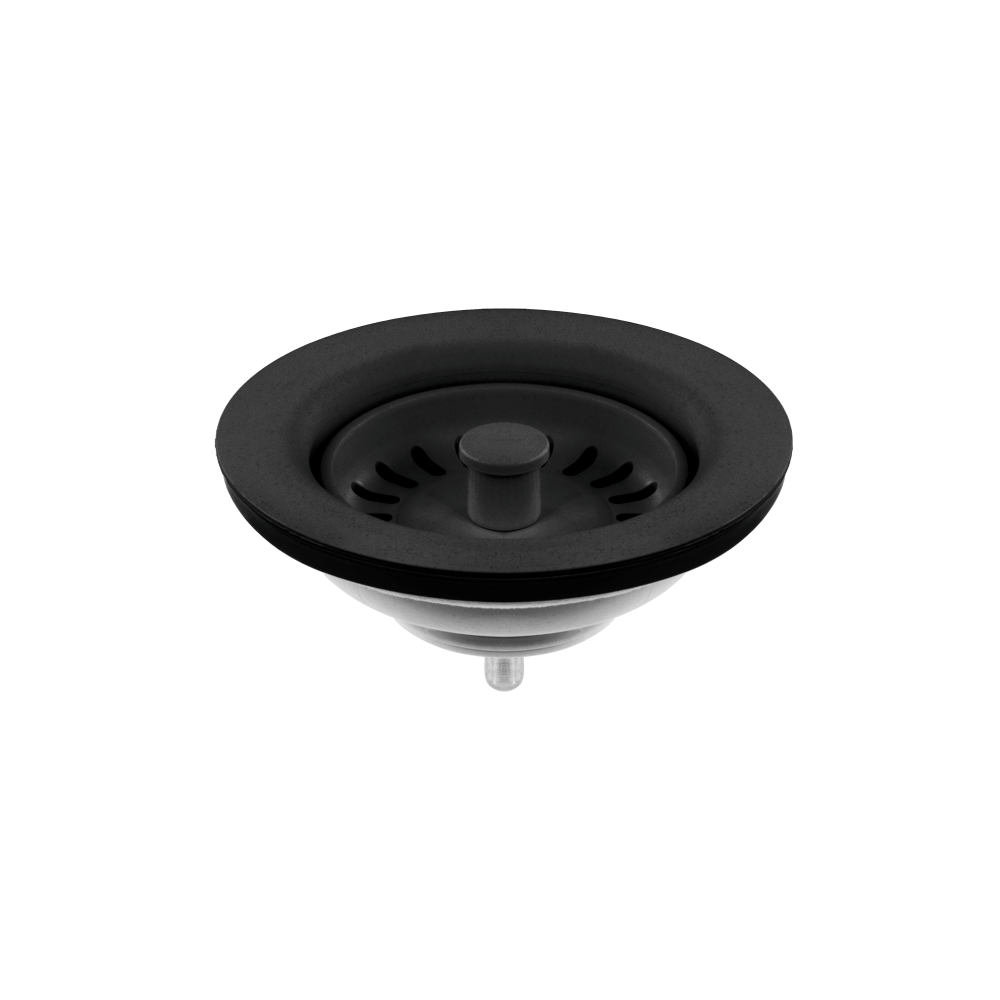 Strainer & Flange Matt Black