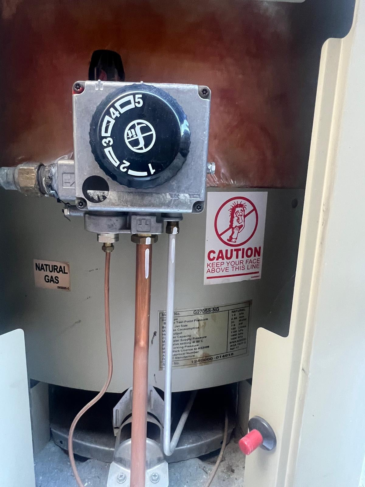 AquaMAX G270SS gas storage water heater AND Tempering Valve