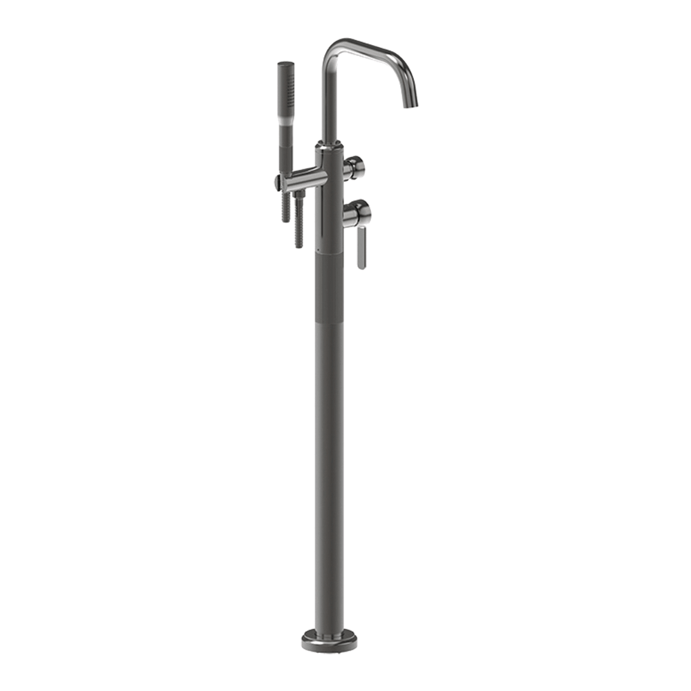 Lumiere Floor Mounted Bath Filler - Brushed Gold