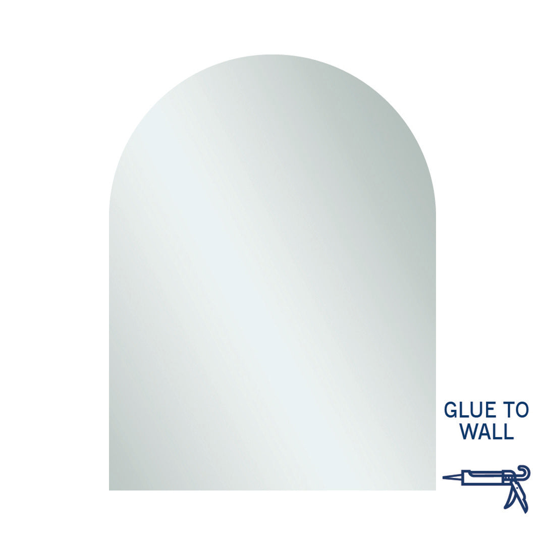 Thermogroup Aspen Polished Edge Arch Mirror 750x1000mm Glue-to-Wall