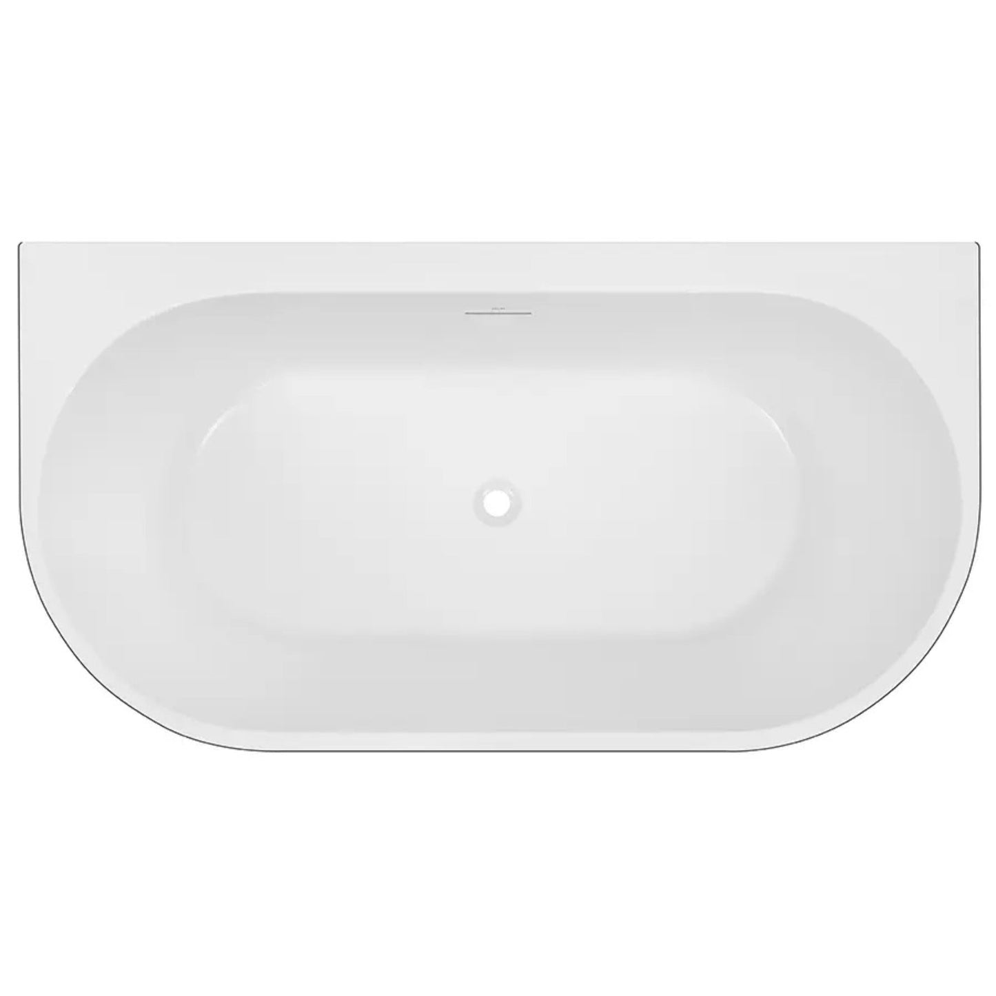 DECINA ALEGRA BACK-TO-WALL BATH WITH INTEGRATED OVERFLOW GLOSS 1700MM