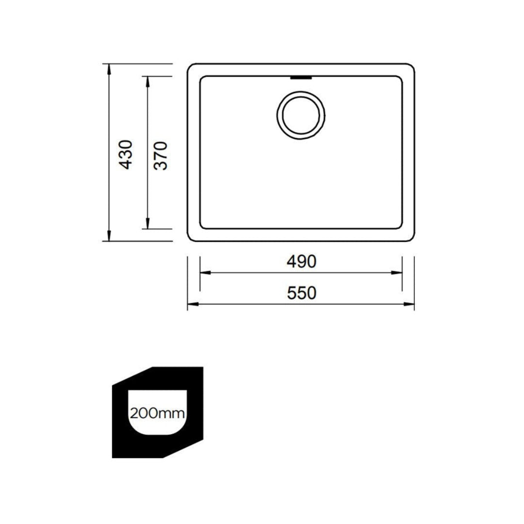 Abey Schock Soho N120 Topmount-Undermount Sink