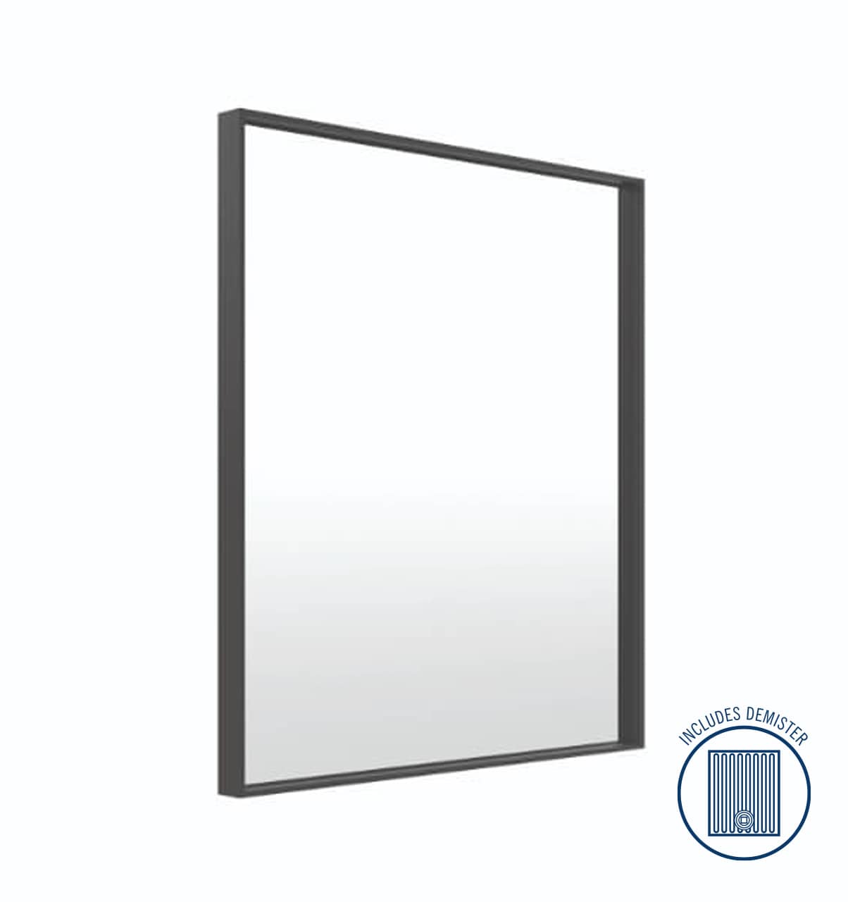 Bms759Bfd Square Black Frame Mirror With Demister - Reno Spares