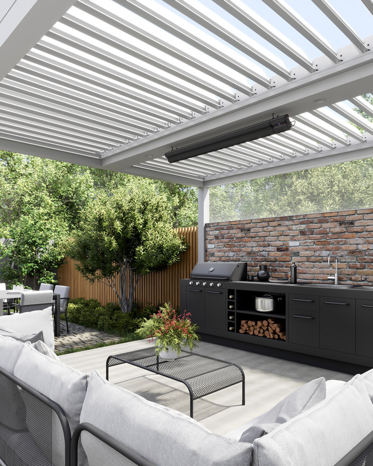 LO1200WB Lotus 1200W Long-Wave Outdoor Heater