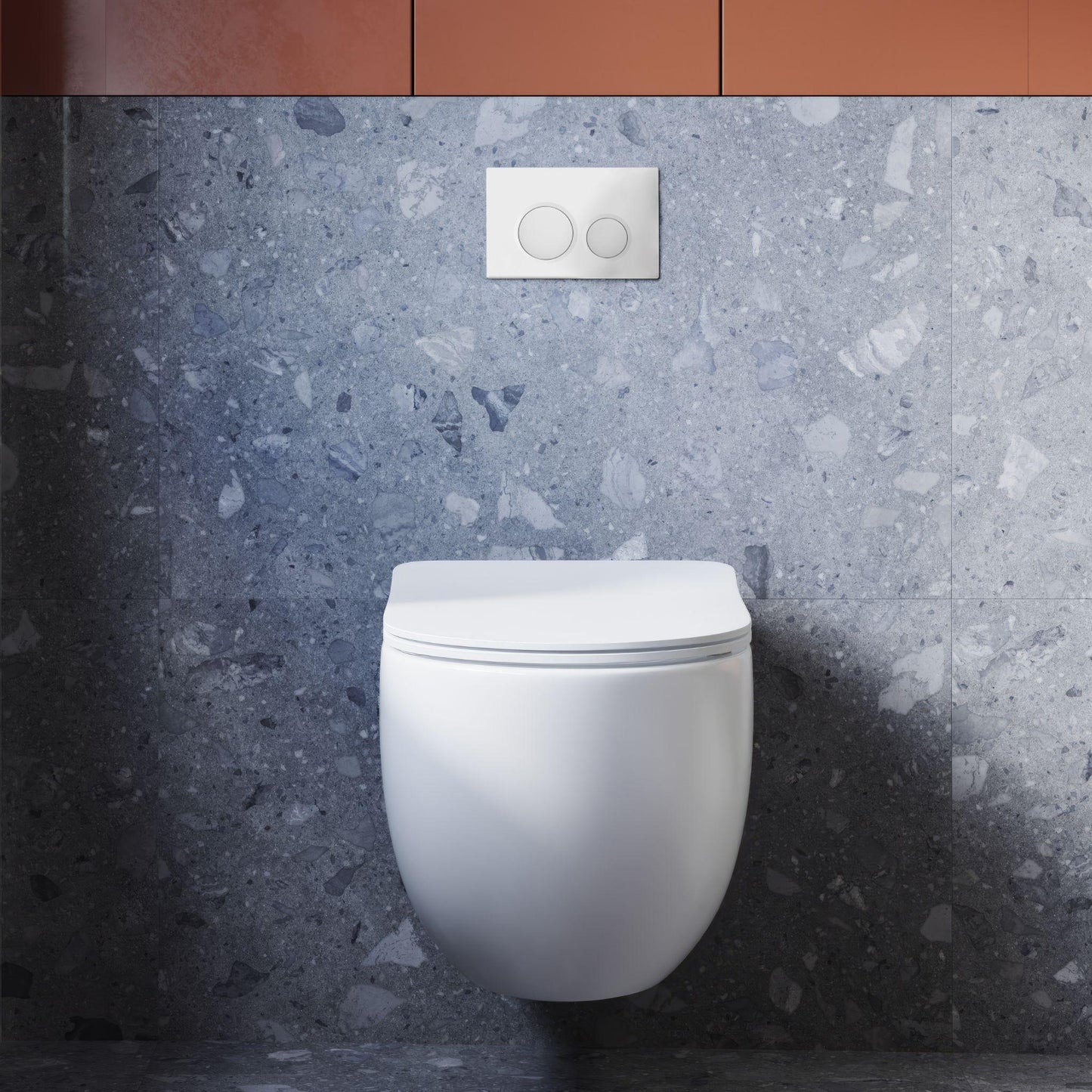 BELBAGNO ABS IN WALL CIRCLE BUTTON FLUSH PLATES 256MM