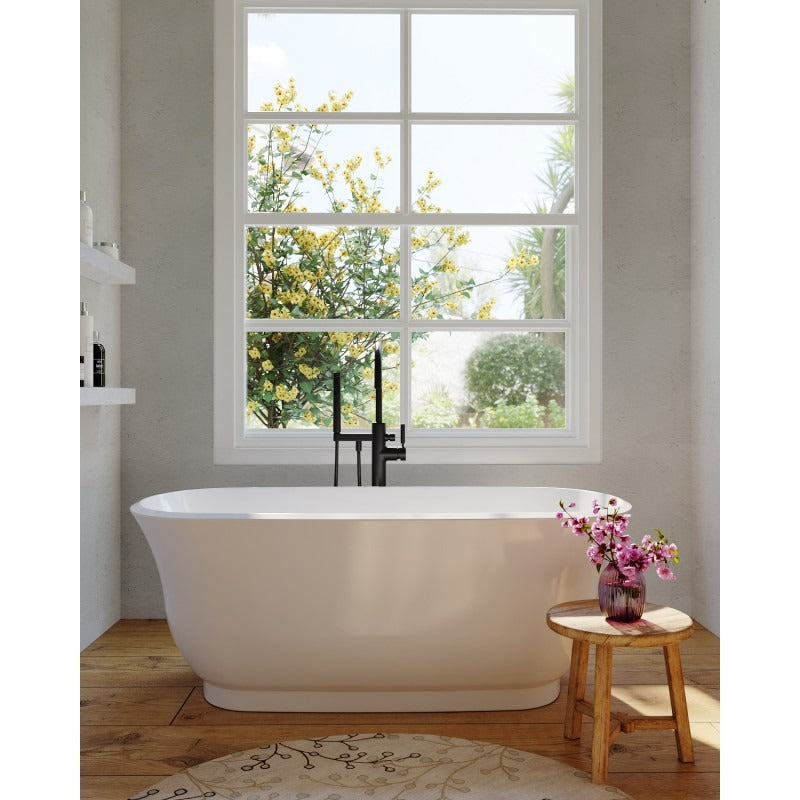 BELBAGNO BADEN FREESTANDING BATHTUB GLOSS WHITE (AVAILABLE IN 1500MM AND 1700MM)