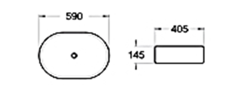 Inspire Oval above counter Basin Oval 590x405