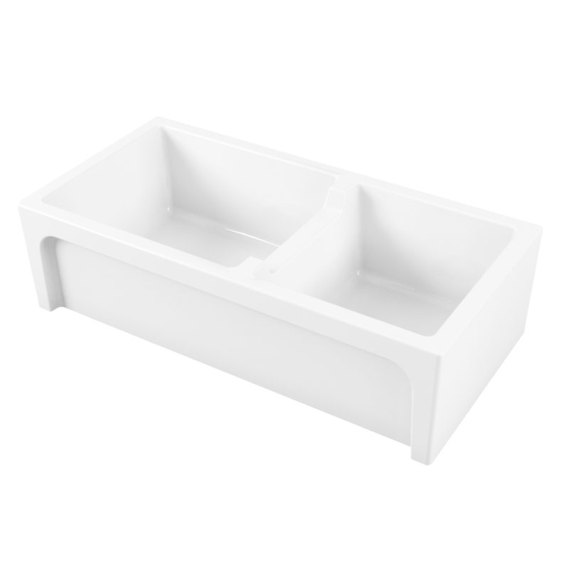 Chambord CHARLES Bowl & Three Quarter Fireclay White